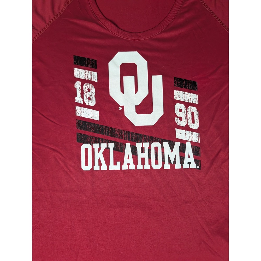 Under Armour Oklahoma Sooners HeatGear Crimson‎ Red Graphic Athletic T-Shirt XL - Picture 5 of 11